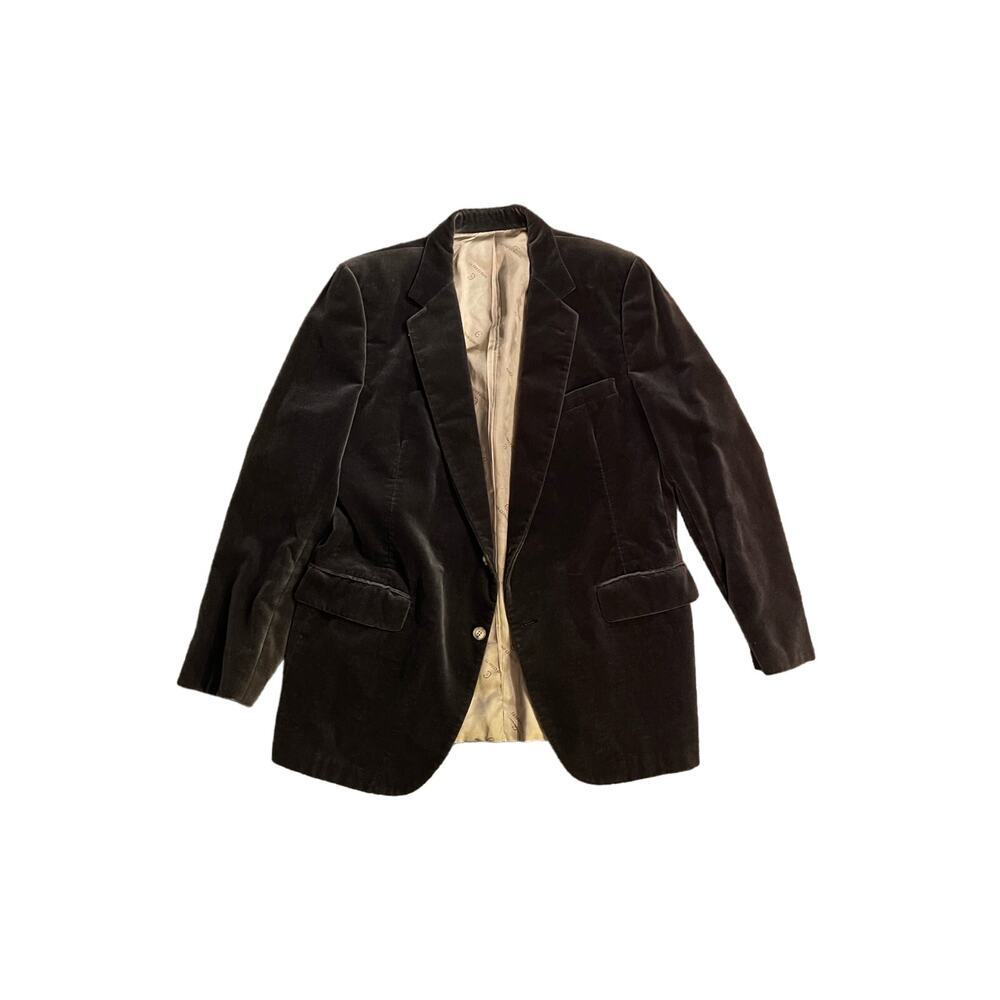 Vintage Rue Royale Nino Cerruti Men’s Velvet Brown Sports Coat Preppy